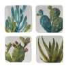 Certified International Cactus Verde 4-pc. Earthenware Appetizer Plate In Green