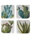 Certified International Cactus Verde Set Of 4 Canape Plates In Miscellaneous