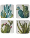Certified International Cactus Verde Set Of 4 Canape Plates
