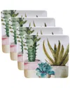 Certified International Cactus Verde 4-pc. Earthenware Dinner Plate In Multi