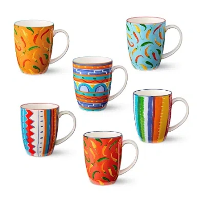 Certified International Caliente 6-pc. Coffee Mug In Multi