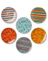 Certified International Caliente Set Of 6 Salad Plates In Multi