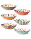 Certified International Caliente Set Of 6 Soup Bowls In Multi