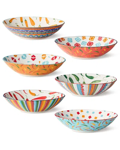 Certified International Caliente Set Of 6 Soup Bowls In Multi