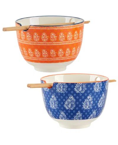 Certified International Carnival Multi Set Of 2 Ramen Bowls, 2 Asst In Miscellaneous