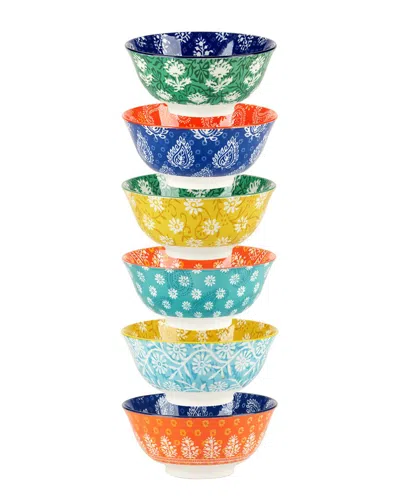 Certified International Carnival Set Of 6 All Purpose Bowls In Multi