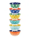 Certified International Carnival Set Of 6 All Purpose Bowls