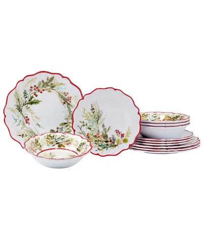 Certified International Christmas Gatherings 12 Pc. Dinnerware Set, Service For 4 In Micscellaneous