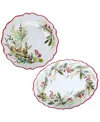 Certified International Christmas Gatherings 2 Piece Melamine Platter Set In Micscellaneous