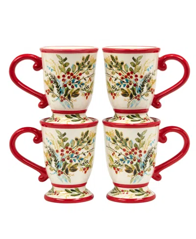 CERTIFIED INTERNATIONAL CHRISTMAS GATHERINGS MUGS, SET OF 4