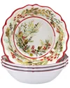 Certified International Christmas Gatherings Set Of 4 All Purpose Bowls