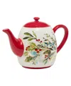 Certified International Christmas Gatherings Teapot In Multi