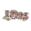 Certified International Christmas Gnomes 16-pc. Earthenware Dinnerware Set In Red