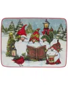 Certified International Christmas Gnomes Large Rectangular Platter In Multi