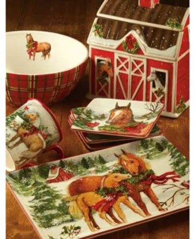 Certified International Christmas On The Farm Dinnerware Collection In Multi