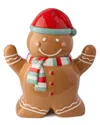 Certified International Christmas Whimsy Gingerbread 3-d Cookie Jar