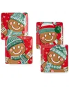 Certified International Christmas Whimsy Gingerbread Set Of 4 Dessert Plates In Multi