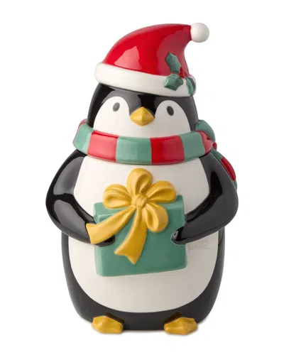 Certified International Christmas Whimsy Penguin 3d Cookie Jar In Multi