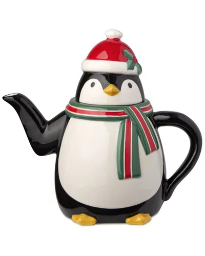 Certified International Christmas Whimsy Penguin 3d Teapot