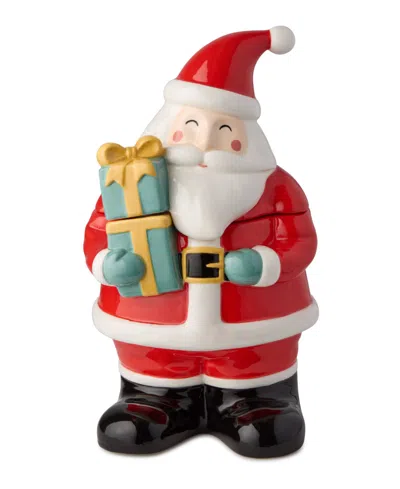 Certified International Christmas Whimsy Santa 3-d Cookie Jar In Multi
