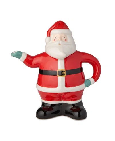 Certified International Christmas Whimsy Santa 3-d Teapot In Multi