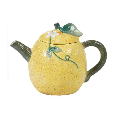 Certified International Citron Teapot In White