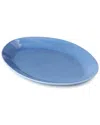 Certified International Cloudy Sky Oval Platter In Blue