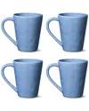 Certified International Cloudy Sky Set Of 4 Mugs In Blue