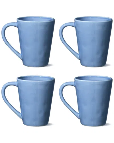 Certified International Cloudy Sky Set Of 4 Mugs In Blue
