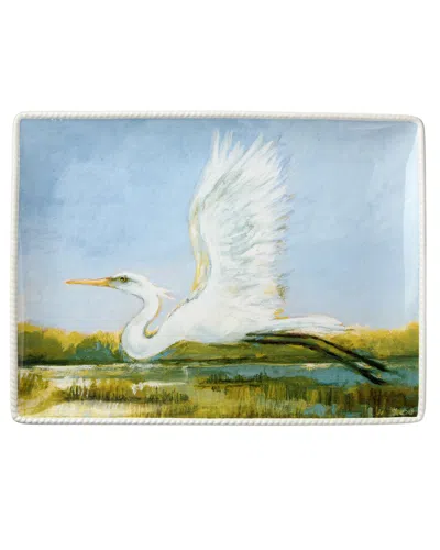 Certified International Coastal Birds Rectangular Platter In Multi