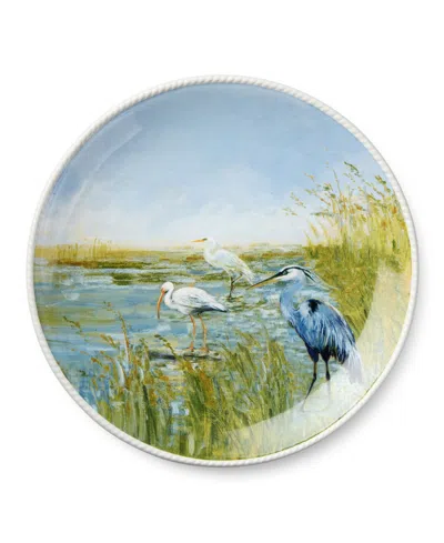 Certified International Coastal Birds Round Platter In Multi