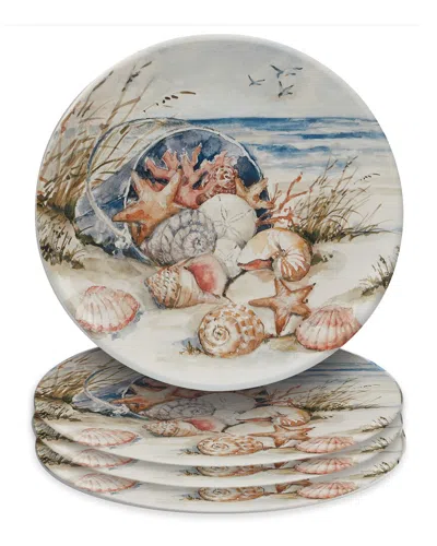 Certified International Coastal Landscape Dinner Plates (set Of 4)