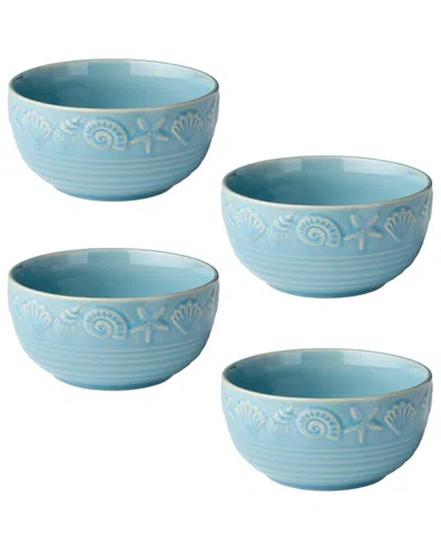 Certified International Coastline Blue Set Of 4 Ice Blue Bowls
