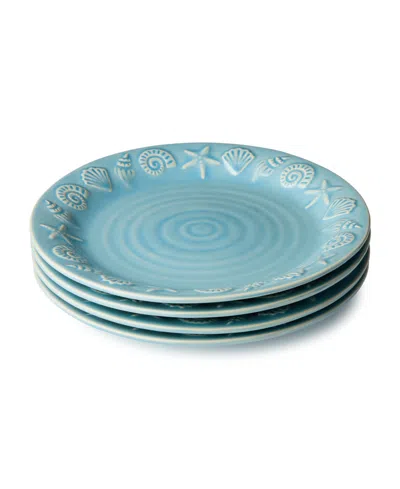 Certified International Coastline Salad Plates, Set Of 4 In Blue