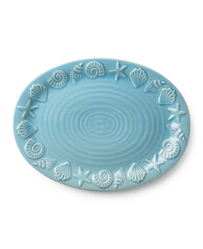 Certified International Coastline Oval Platter In Blue