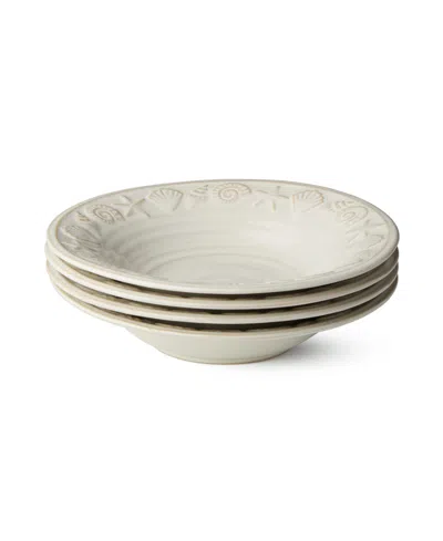 Certified International Coastline Cream Set Of 4 Soup Bowls In Neutral
