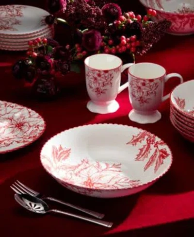 Certified International Crimson Noel Dinnerware Collection In Red