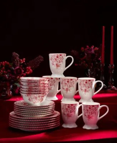 Certified International Crimson Noel Dinnerware Collection In Red