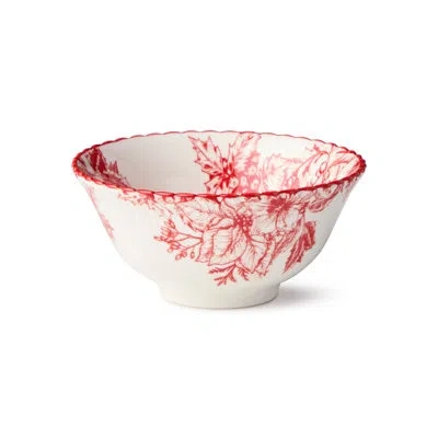 Certified International Crimson Noel Set Of 6 Medium All Purpose Bowls In Multi