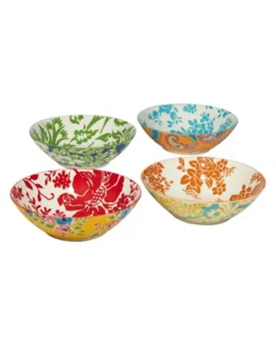 Certified International Damask Floral Set Of 4 Soup Bowl In Multicolor