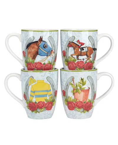 Certified International Derby Day At The Races Set Of 4 Mugs In Miscellaneous