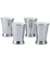 Certified International Derby Day At The Races Set Of 4 Silver Plated Mint Julep Cups