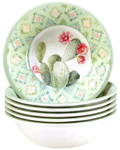 Certified International Desert Beauty Set Of 6 Melamine All Purpose Bows In Multi