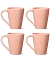 Certified International Desert Rose Set Of 4 Mugs In Pink