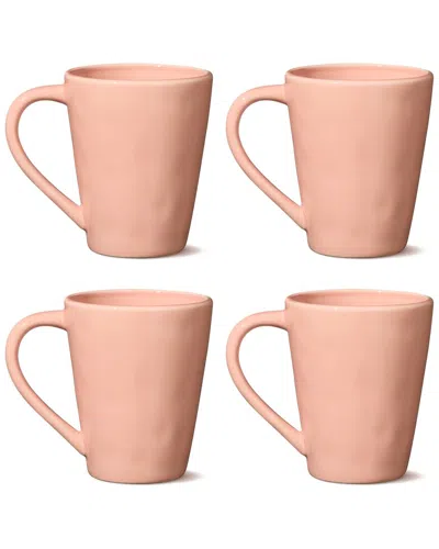 Certified International Desert Rose Set Of 4 Mugs In Pink