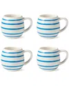 Certified International Dockside Blue Set Of 4 Mugs