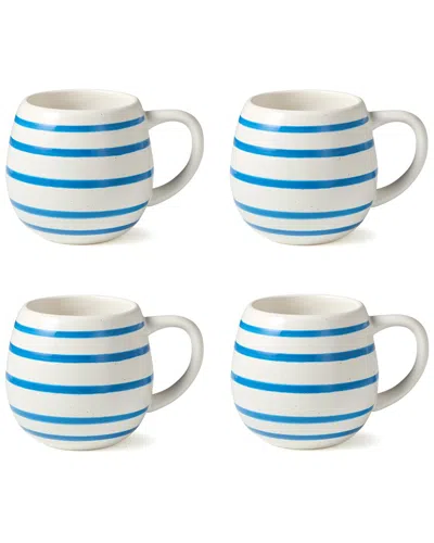 Certified International Dockside Blue Set Of 4 Mugs