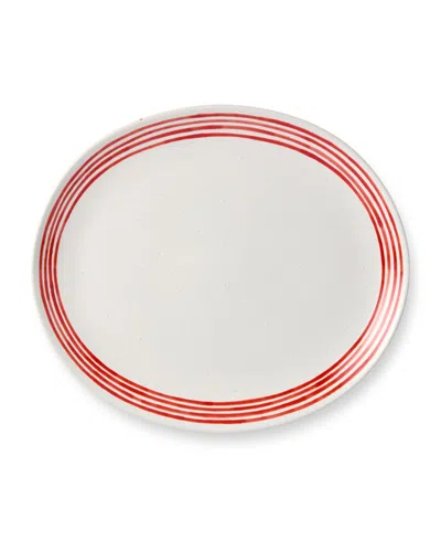 Certified International Dockside Oval Platter In Red
