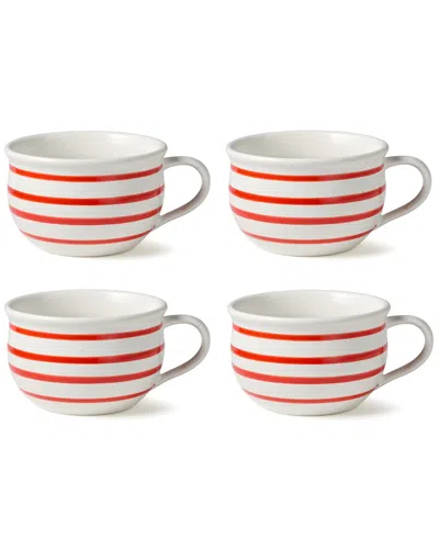 Certified International Dockside Red Set Of 4 Jumbo Chowder Bowl