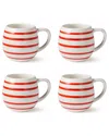Certified International Dockside Red Set Of 4 Mugs